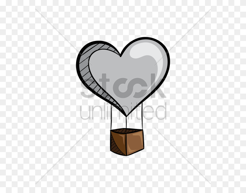 600x600 Free Heart Shaped Hot Air Balloon Vector Image - Cable Car Clipart