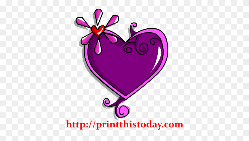 417x417 Free Hearts Clip Art - Love Word Clipart