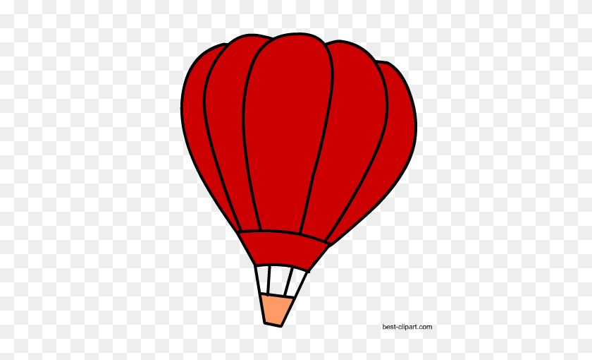 450x450 Free Hot Air Balloon Clip Art - Red Balloon PNG