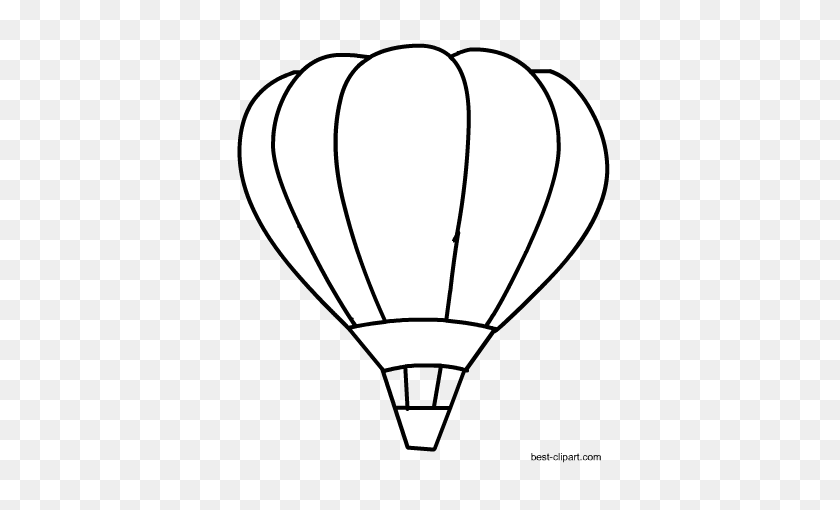 450x450 Free Hot Air Balloon Clip Art - Hot Clipart Black And White