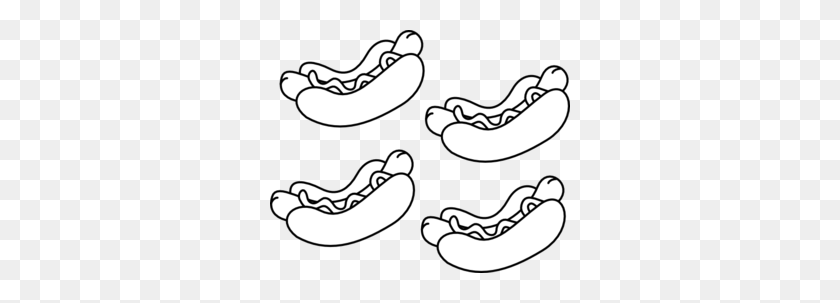 300x243 Free Hot Dog Clipart - Dog Face Clipart Black And White