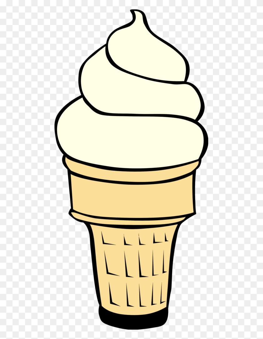 491x1024 Бесплатный Клипарт Мороженое В Черпаке Черно-Белое - Дети Едят Мороженое Клипарт