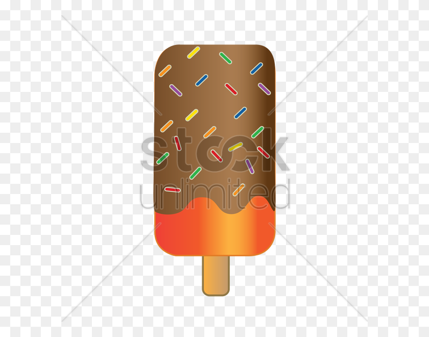 600x600 Free Ice Cream Stick Isolated Over White Background Vector Image - Ice Pop Clipart