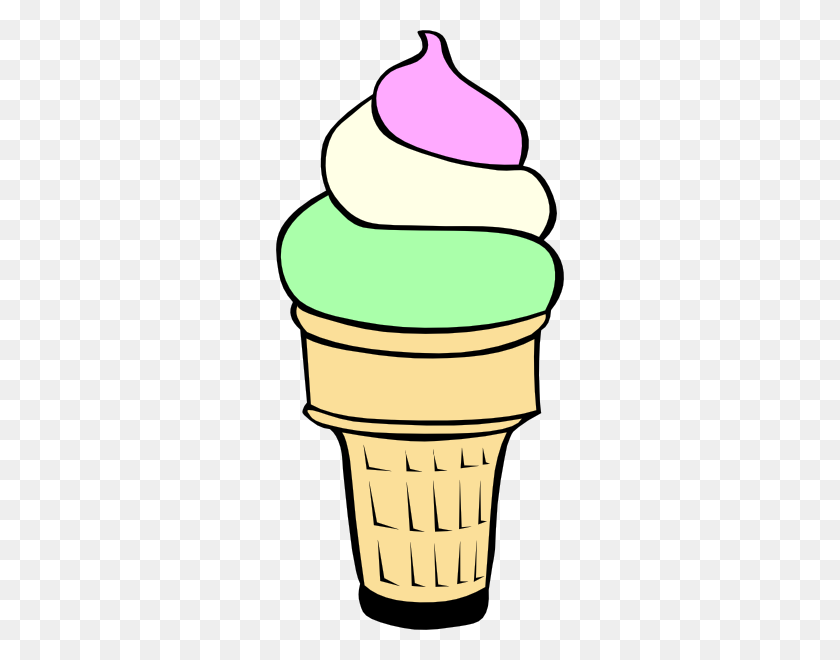 288x600 Бесплатные Изображения Мороженого С Фруктами - Мороженое С Фруктами, Мороженое, Черно-Белое Клипарт
