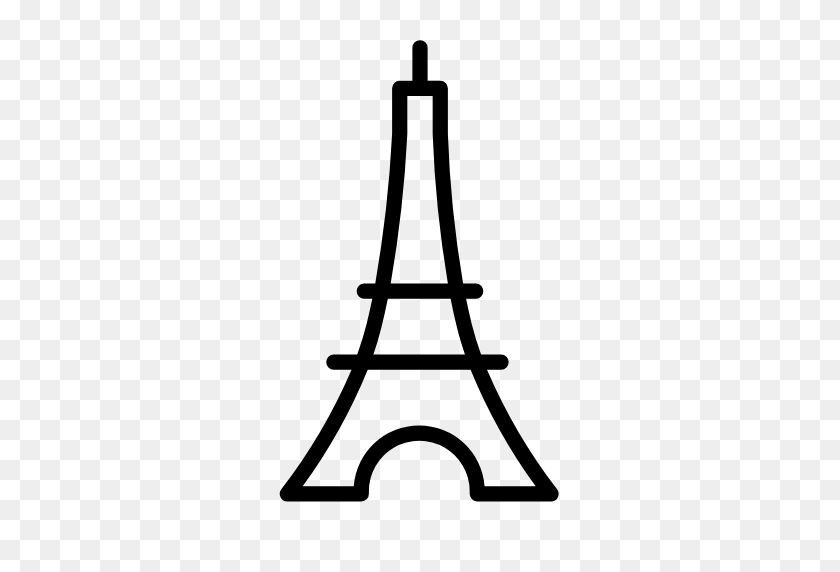 512x512 Iconos Gratis - Torre Eiffel Imágenes Prediseñadas En Blanco Y Negro