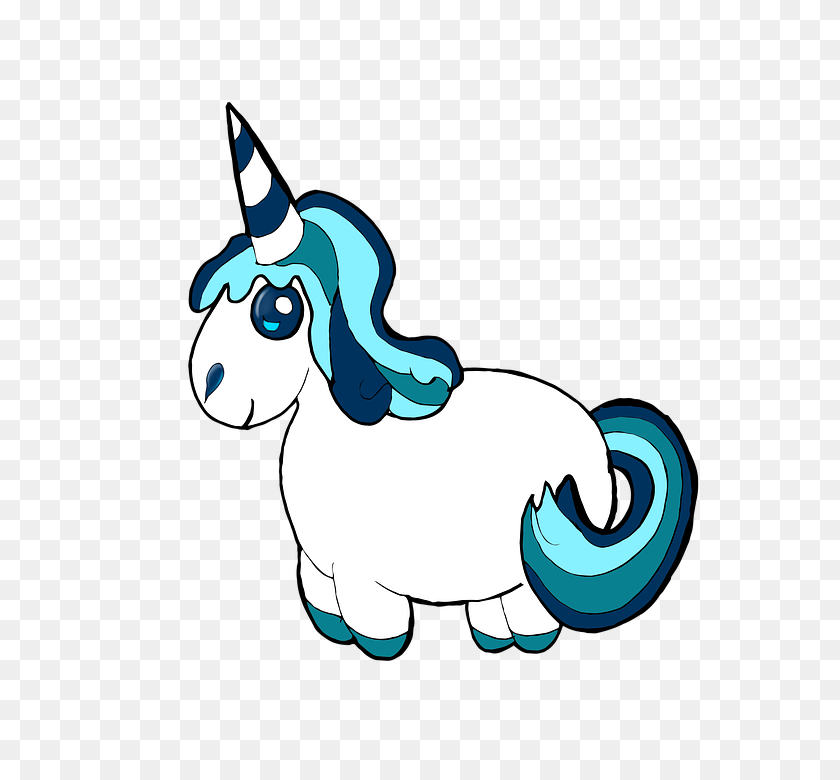 608x720 Free Illustration Unicorn Clipart Blue Pony Cute Image - Pony Clipart