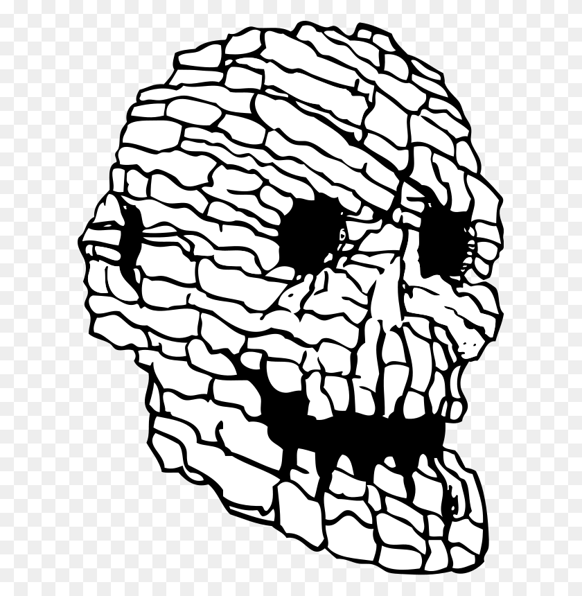 615x800 Free Image Of A Skull - Skeleton Clipart Black And White