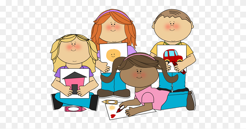 500x381 Free Kids Going To School Clipart - Kids Camping Clipart