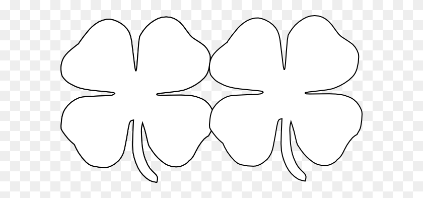 600x333 Free Leaf Clover Clip Art Pictures - Leaf Clipart Black And White