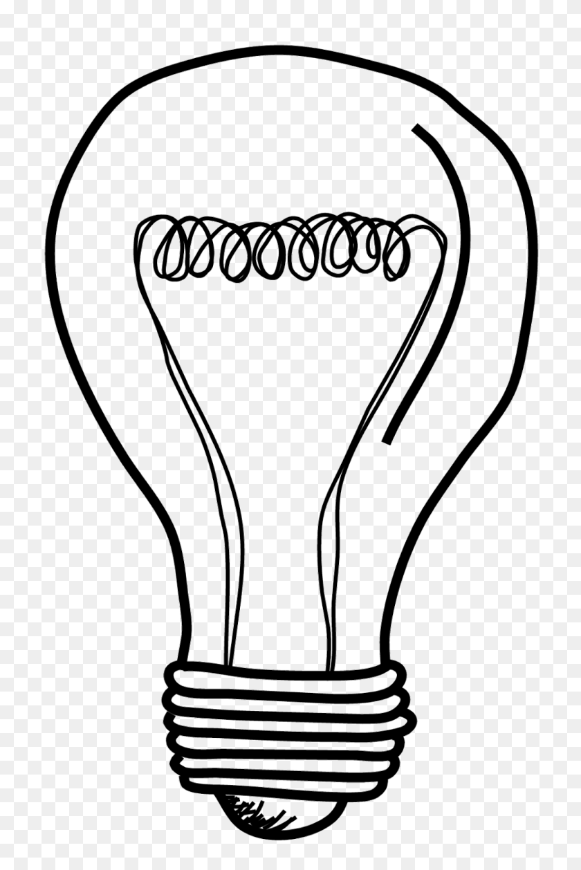 1041x1600 Free Light Bulb Clip Art - Happy Camper Clipart Black And White