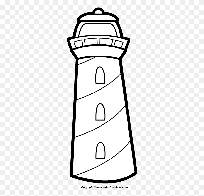 292x745 Free Lighthouse Clipart Gallery Images - Island Clipart Black And White