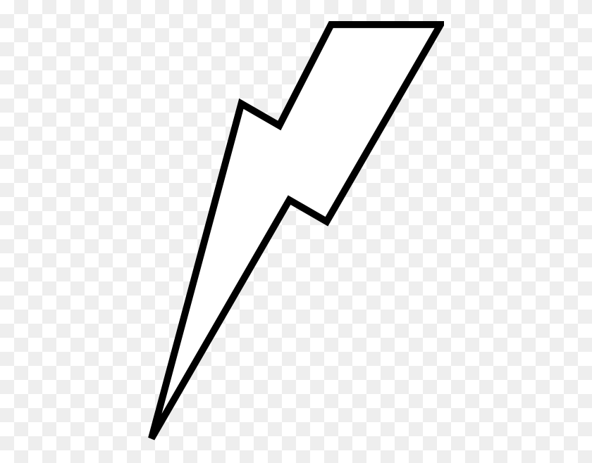 420x598 Free Lightning Bolt Clipart - Moon Clipart Black And White
