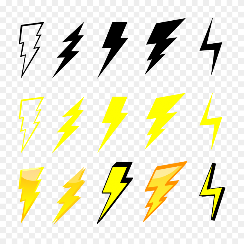 1000x1000 Free Lightning Bolt Clipart Pictures Clipartix - PNG Lightning Bolt
