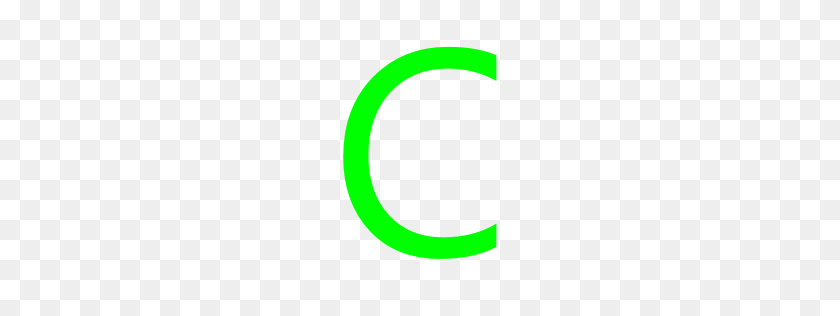 256x256 Free Lime Letter C Icon - Letter C PNG