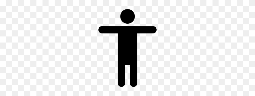 256x256 Free Man, Human, Stand, Open, Arm, Direction, Position Icon - Arm PNG