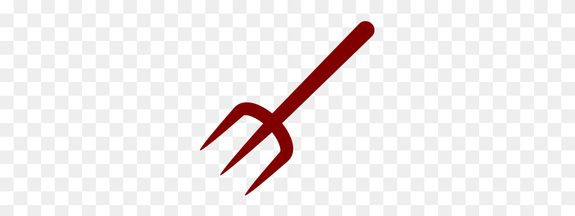 256x256 Free Maroon Pitchfork Icon - Pitchfork PNG