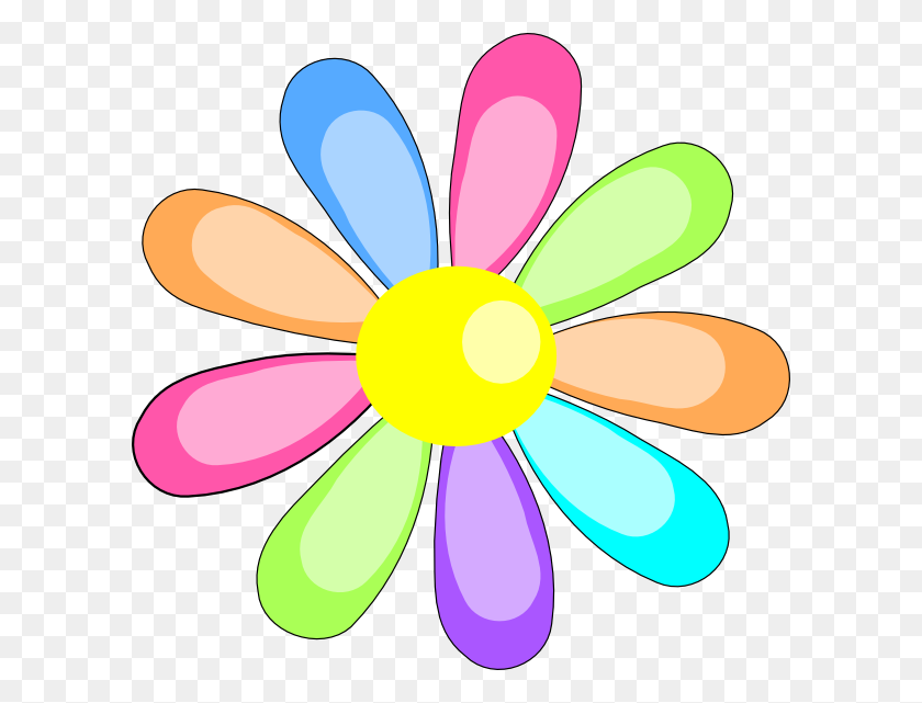 600x581 Free May Clip Art Pictures - Blooming Flower Clipart