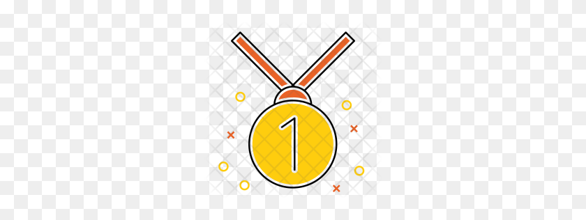 256x256 Free Medal, Position, Trophy, Winner, Gold, First, Award Icon - 1st Place Medal Clipart