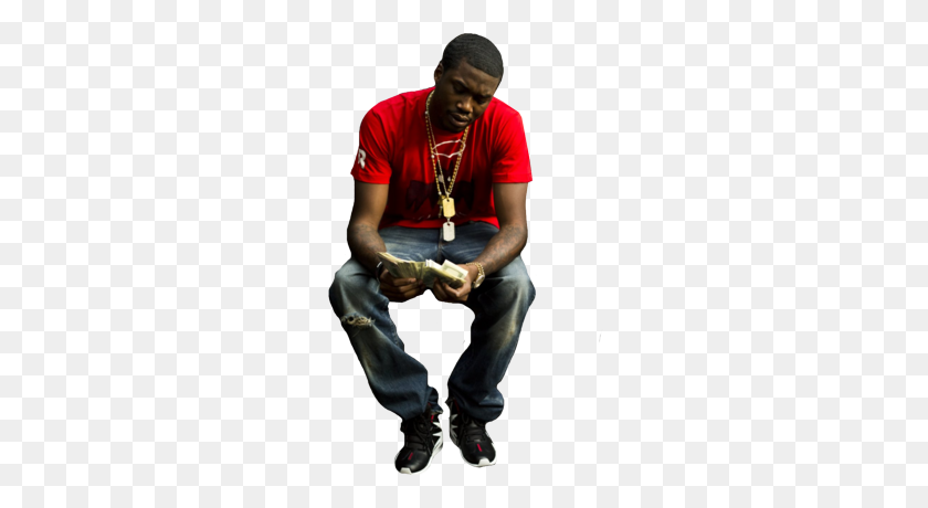 254x400 Free Meek Mill Sitting With Money Vector Graphic - Meek Mill PNG