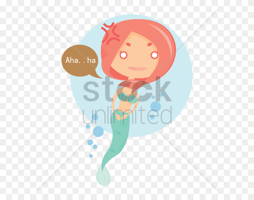 600x600 Free Mermaid Laughing Sarcastically Vector Image - Sarcastic Clipart