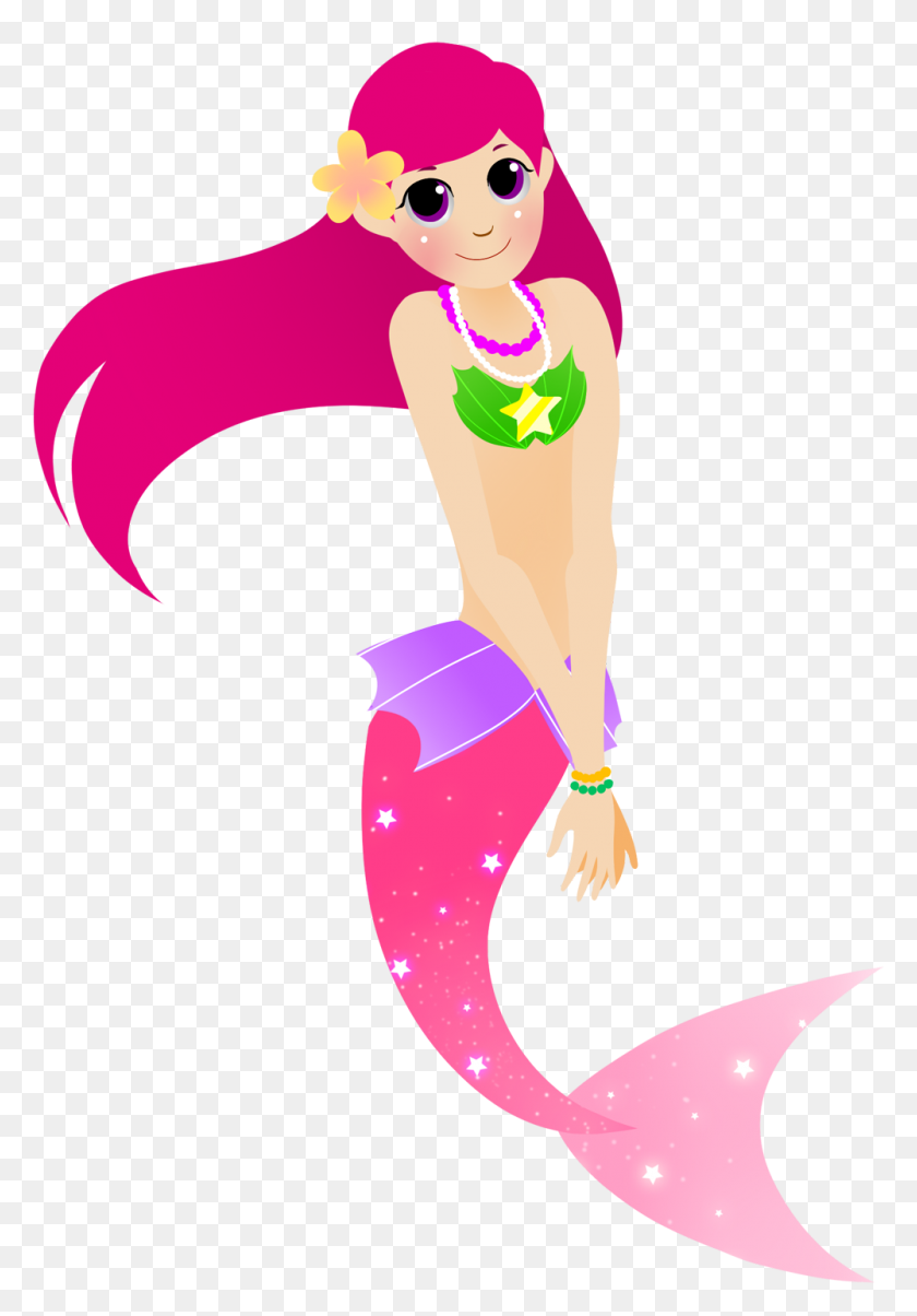 1000x1467 Free Mermaids Cliparts - Little Mermaid Clipart