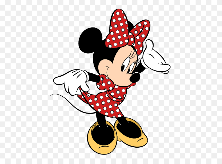 482x561 Free Minnie Mouse Clip Art - Polka Dot Background Clipart