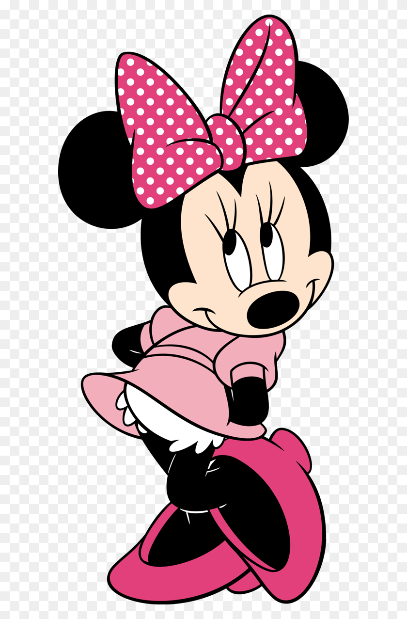 600x1217 Free Minnie Mouse Clip Art Cakes In Minnie - Free Mouse Clipart