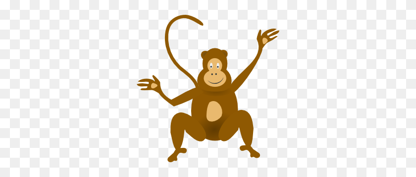 288x299 Free Monkey Clip Art From The Internet Jungle - Sock Monkey Clip Art