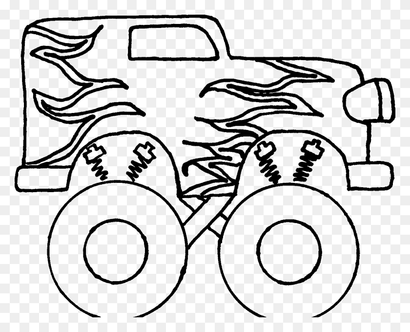 1233x979 Free Monster Truck Clip Art Pictures - Daycare Clipart Black And White