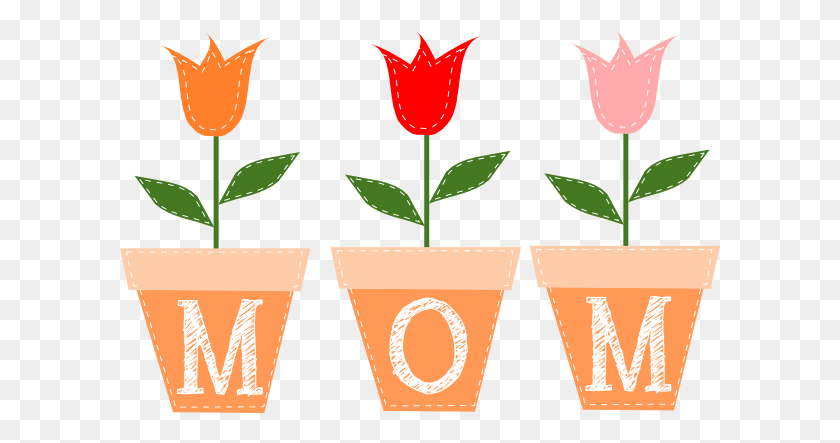 600x383 Free Mothers Day Flower Clip Art Image - Flower Garden Clipart