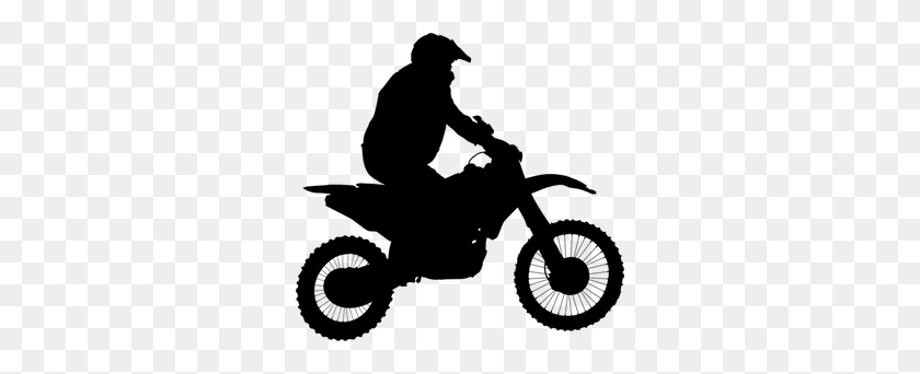 300x282 Free Motorbike Vector - Dirt Bike Clipart Black And White
