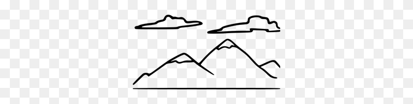 300x153 Free Mountain Vector Clipart - Mountain Outline PNG