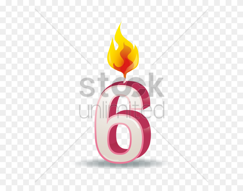 600x600 Free Number Candle Vector Image - Candle Flame PNG