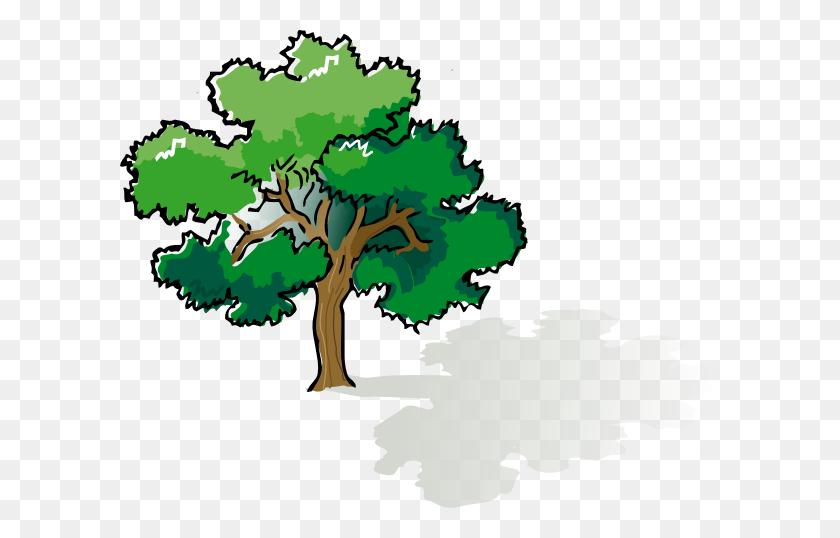 600x478 Free Oak Tree Cartoon - Whimsical Tree Clipart