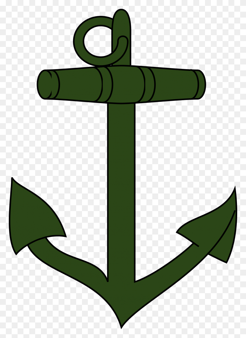 1712x2400 Free Of Green Anchor Vector Clipart - Anchor Clipart PNG