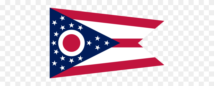 450x277 Бесплатные Изображения Флага Огайо В Формате Gif, Pdf, Png - Американский Флаг Png
