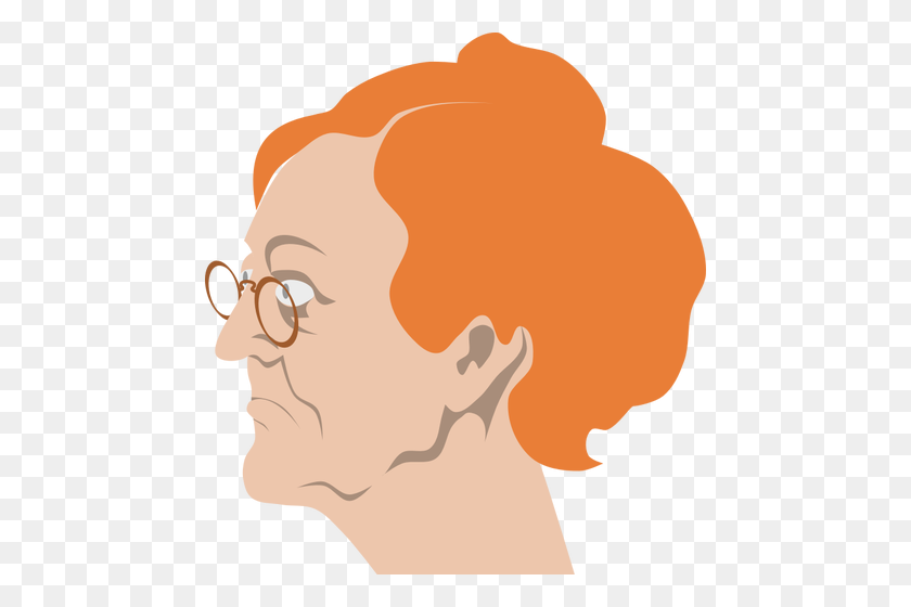 462x500 Free Old Lady Cartoon Clip Art - Clipart Surprised Faces