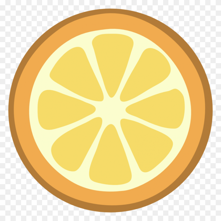 830x830 Free Orange Clipart - Lemon Wedge Clipart