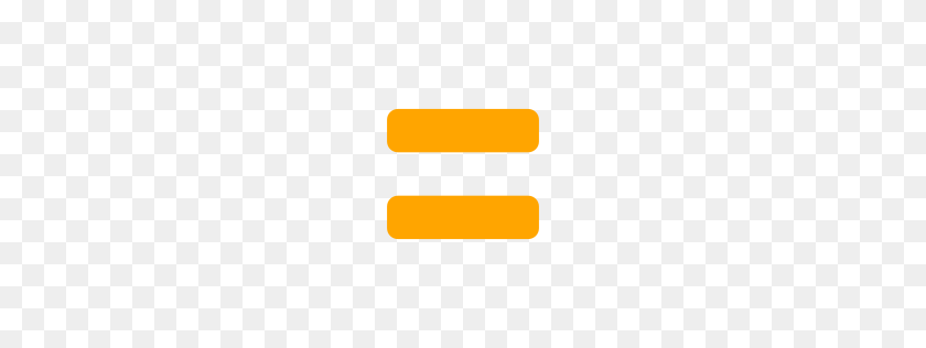 256x256 Бесплатная Иконка Оранжевый Знак Равенства - Знак Равенства Png