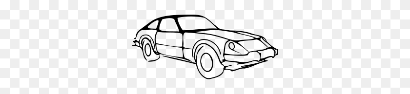 300x133 Free Outline Clipart Png, Outl Ne Icons - Car Outline Clipart