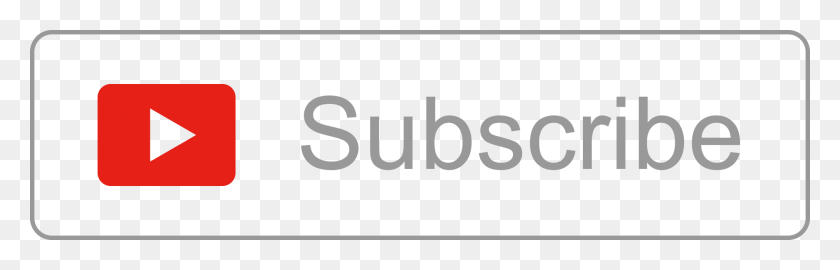 1920x517 Free Outline Youtube Subscribe Button - PNG Youtube