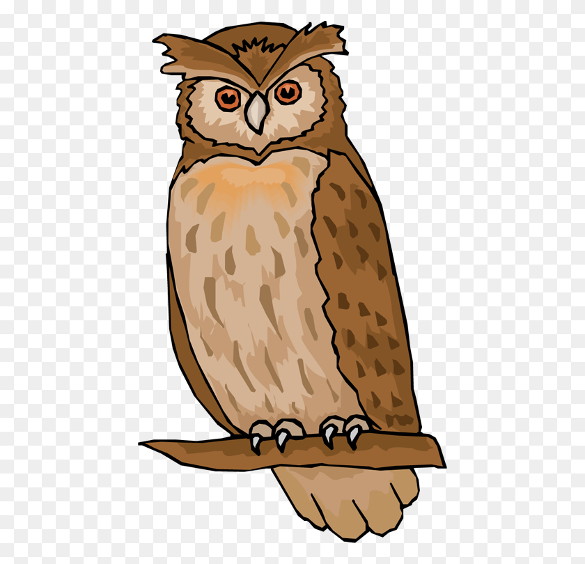 444x750 Free Owl Clipart - Brown Eyes Clipart