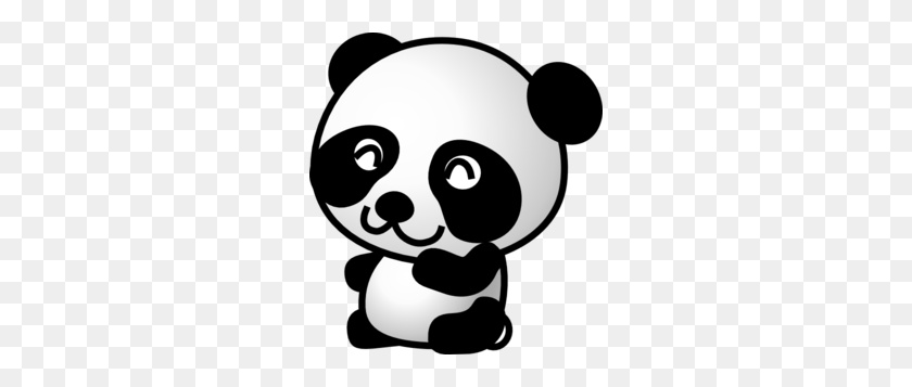 270x297 Imágenes Gratuitas De La Galería De Imágenes Prediseñadas De Panda - Imágenes Prediseñadas De Oso Bebé En Blanco Y Negro