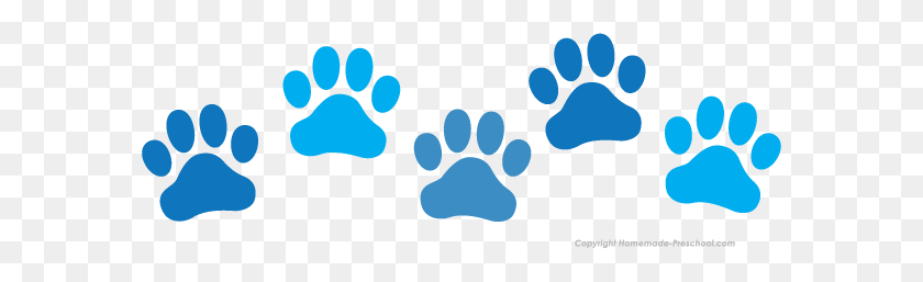 582x197 Free Paw Prints Clipart - Paw Heart Clipart
