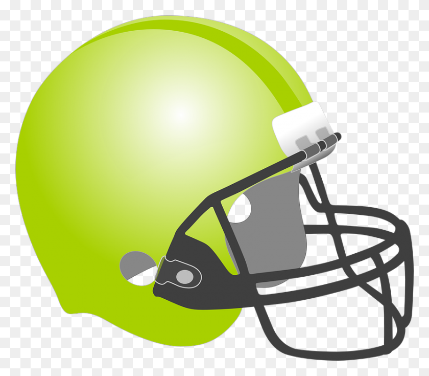 832x720 Бесплатное Фото Бейсбольный Шлем Футбольная Защита Зеленый Спорт - Футбольные Шнурки Png