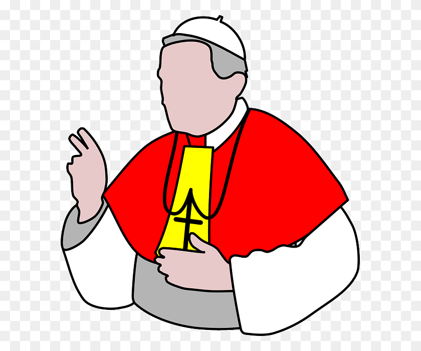 597x640 Бесплатные Фотографии Епископа Религии Папы Церкви Католического Священника Креста - Католический Священник Клипарт