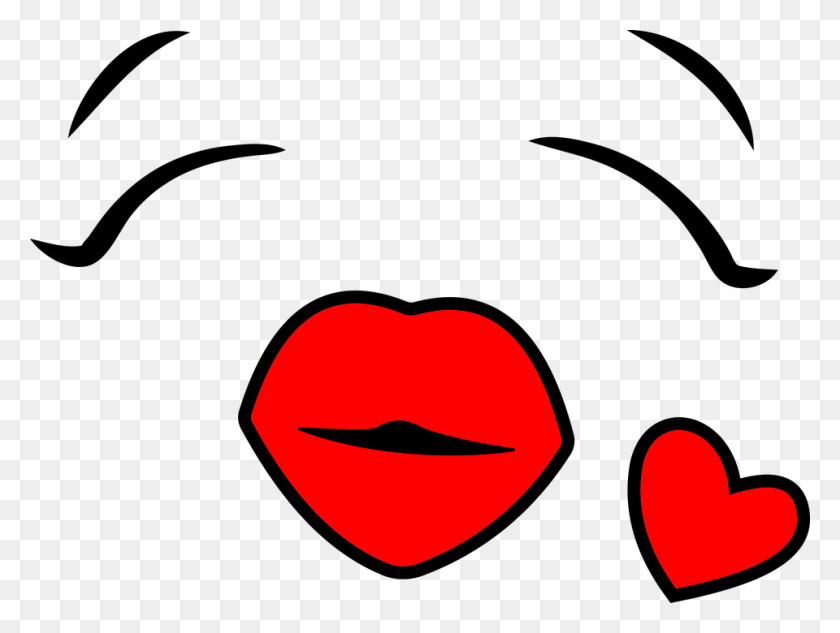 960x706 Бесплатные Фото Emoji Face Heart Smiley Female Kiss Love - Губы Emoji Png