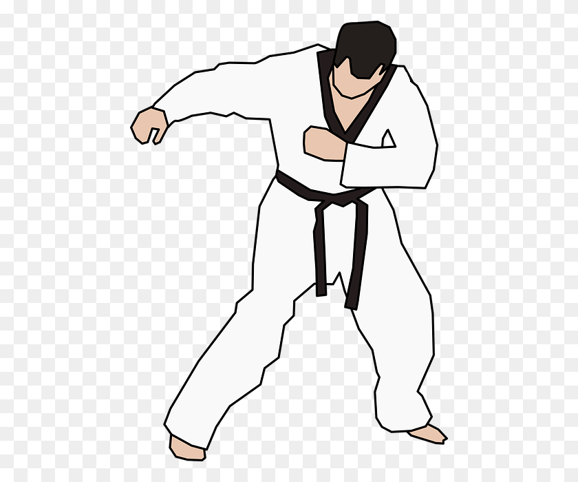 462x640 Free Photo Exercise Black Belt Martial Art Karate Korea - Karate Clipart Black And White