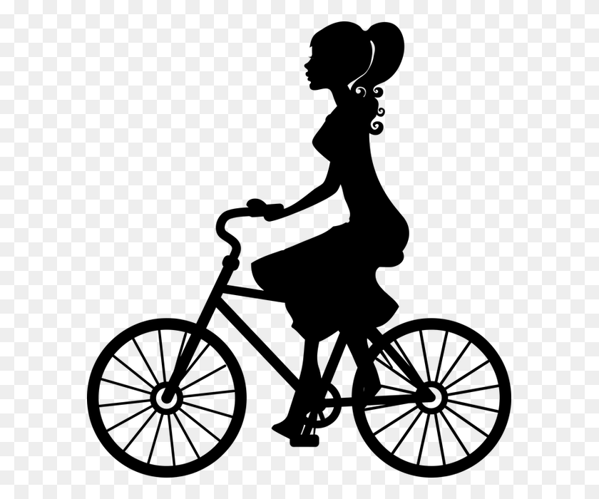 595x640 Бесплатные Фотографии Девушка Велосипеде Велосипед Силуэт Ездить Женщина - Девушка Езда Велосипед Клипарт