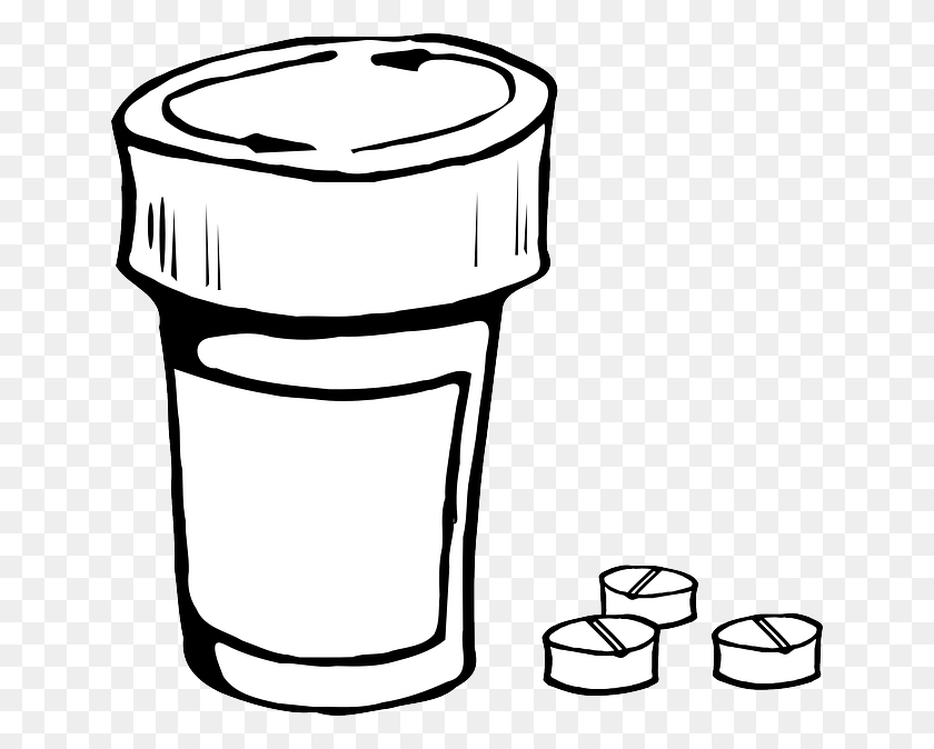 640x614 Free Photo Pill Bottle Pills Container Medicine Prescription - Bottle Clipart Black And White